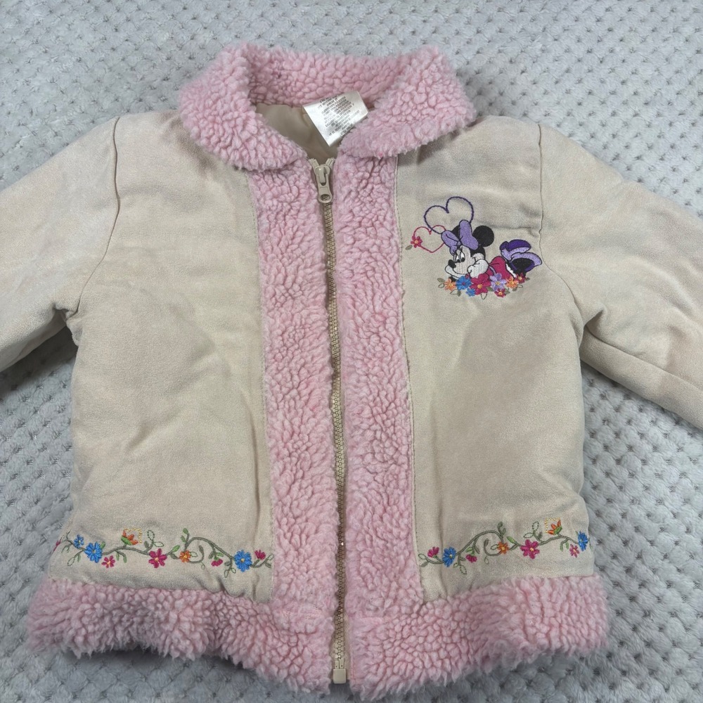 Y2K vintage Disney Minnie Mouse zip up jacket size 3T girls